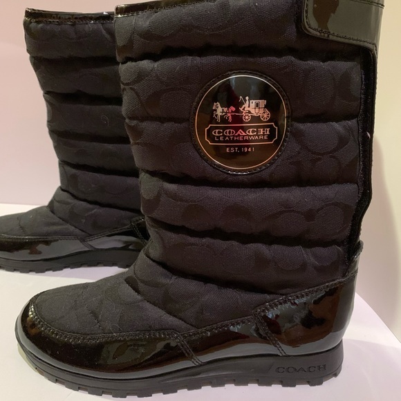 Coach Shoes New Coach Jordy Snow Boots Signature Cc With Patent